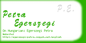 petra egerszegi business card